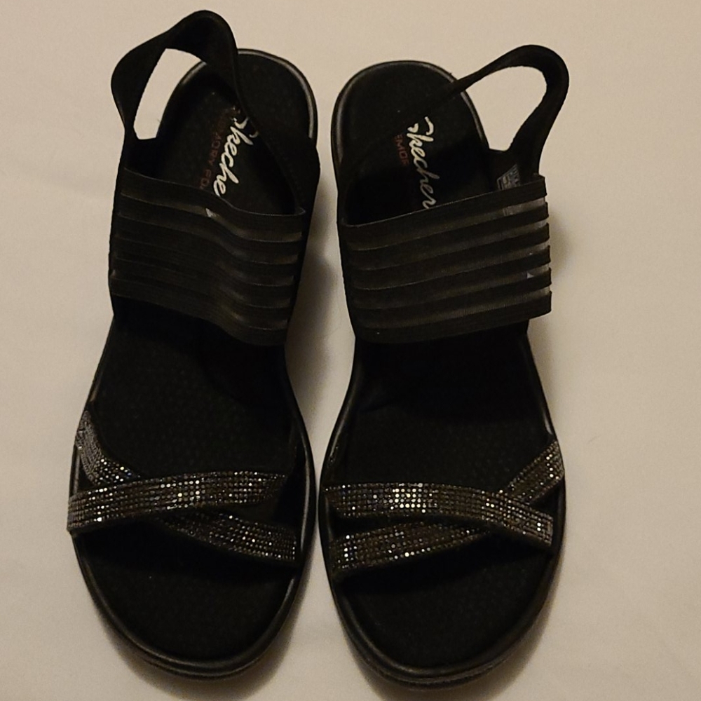 11 sketchers memory foam wedge sandals